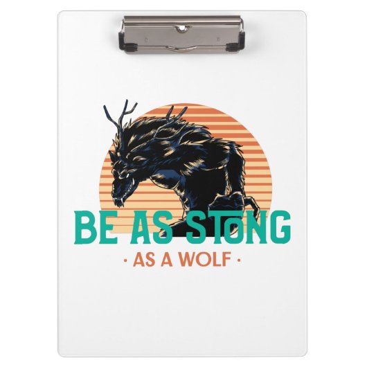 Wees sterk als een wolf klembord (Voorkant)