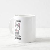 Wees sterk als een wolf koffiemok (Voorkant links)