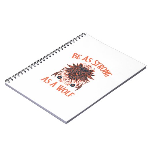 Wees sterk als een wolf notitieboek (Linkerzijde)