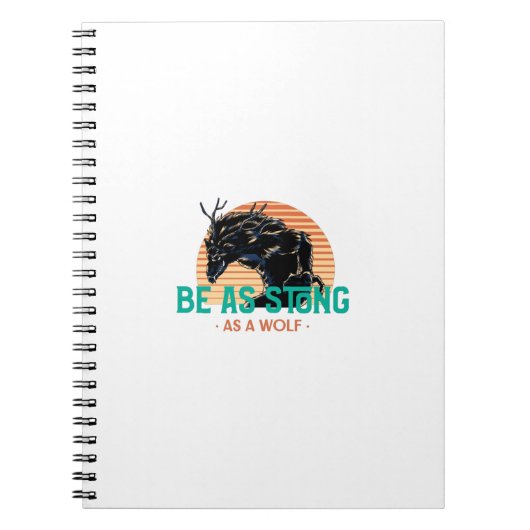 Wees sterk als een wolf notitieboek (Voorkant)