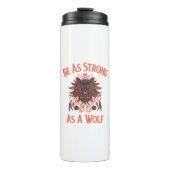 Wees sterk als een wolf thermosbeker (Voorkant)