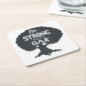 Wees sterk als eikel kartonnen onderzetters (Schuin)