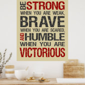 Wees sterk als je zwak Poster bent - Zand (Keuken)