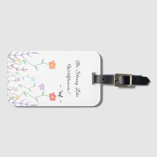 Wees sterk als wilde bloemen | SCHATTIGE BAGAGELAB Bagagelabel (Voorkant (horizontaal))