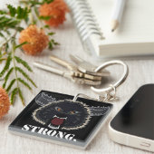 Wees sterk als Wolf Sleutelhanger (Voorkant Rechts)