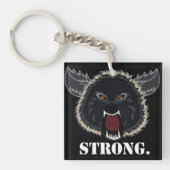 Wees sterk als Wolf Sleutelhanger (voorkant)