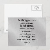 Wees sterk Bijbelvers Briefkaart (Voorkant / Achterkant)