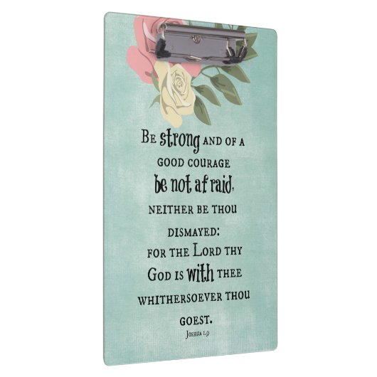 Wees sterk Bijbelvers Klembord (Rechts)