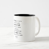 Wees sterk Bijbelvers Tweekleurige Koffiemok (Voorkant rechts)