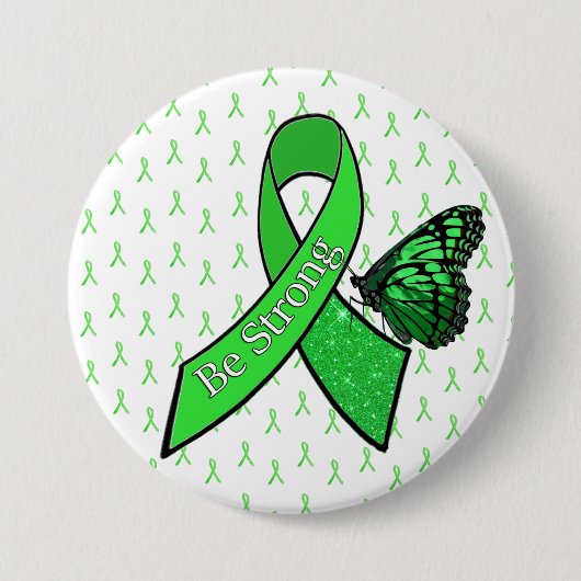 "Wees sterk" borstknopen voor Lyme-bewustzijn Ronde Button 7,6 Cm (Voorkant)