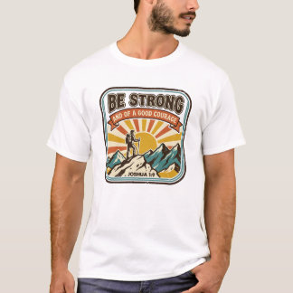 Wees sterk en heb goede moed Jozua 1:9 Stempel T-shirt