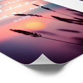 Wees sterk en laat je hart moed opbrengen - Bijbel Poster (Hoek)