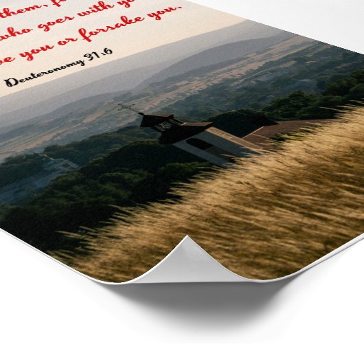 Wees sterk en moedig - Bijbel Poster (Hoek)