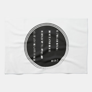 "Wees sterk en moedig" Bijbelvers uit Joshua Theedoek