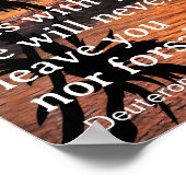Wees sterk en moedig Deuteronomium 31:6 Poster (Hoek)