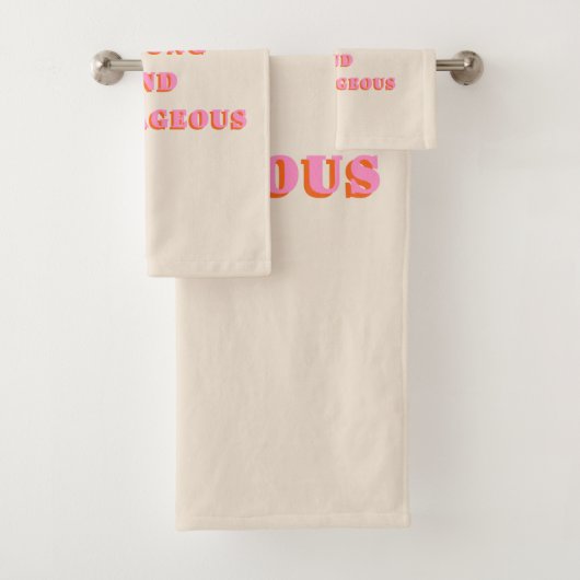 Wees sterk en moedig Joshua 1 9 Bijbelversie Bad Handdoek (Insitu)