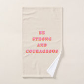 Wees sterk en moedig Joshua 1 9 Bijbelversie Bad Handdoek (Handdoek)