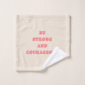 Wees sterk en moedig Joshua 1 9 Bijbelversie Bad Handdoek (Wasdoekje)