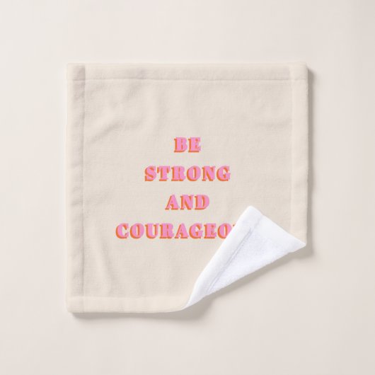 Wees sterk en moedig Joshua 1 9 Bijbelversie Bad Handdoek (Wasdoekje)