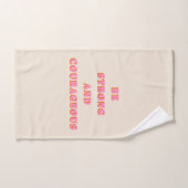 Wees sterk en moedig Joshua 1 9 Bijbelversie Bad Handdoek (Handdoek)