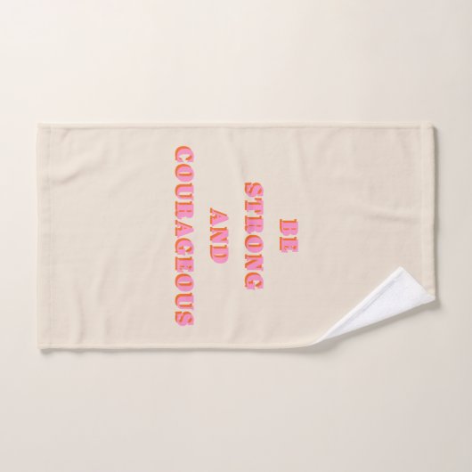 Wees sterk en moedig Joshua 1 9 Bijbelversie Bad Handdoek (Handdoek)