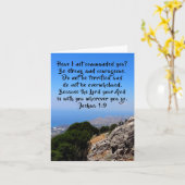 Wees sterk en moedig Joshua 1:9 Blank Kaart (Gele Bloem)