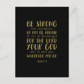 Wees sterk en moedig, Joshua 1:9 Briefkaart (Voorkant)