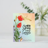 Wees sterk en moedig Joshua 1:9 Briefkaart (Staand voorkant)