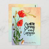 Wees sterk en moedig Joshua 1:9 Briefkaart (Voorkant / Achterkant)