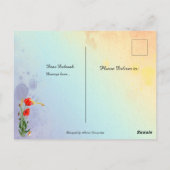 Wees sterk en moedig Joshua 1:9 Briefkaart (Achterkant)