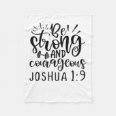 Wees sterk en moedig Joshua 1 9 Fleece Deken (Voorkant)