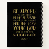 Wees sterk en moedig, Joshua 1:9 Notitieboek (Achterkant)