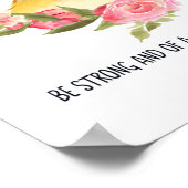 Wees sterk en moedig, Joshua 1:9, Oerwoud Poster (Hoek)