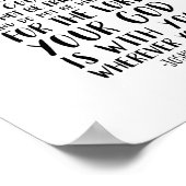 Wees sterk en moedig, Joshua 1:9 Poster (Hoek)