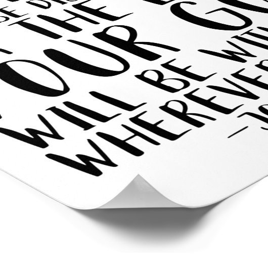 Wees sterk en moedig, Joshua 1:9 Poster (Hoek)