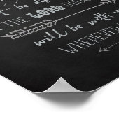 Wees sterk en moedig, Joshua 1:9 Poster (Hoek)