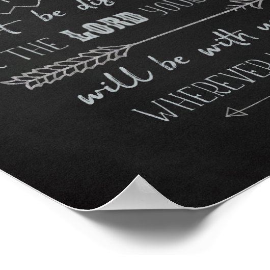 Wees sterk en moedig, Joshua 1:9 Poster (Hoek)