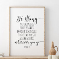 Wees sterk en moedig, Joshua 1:9