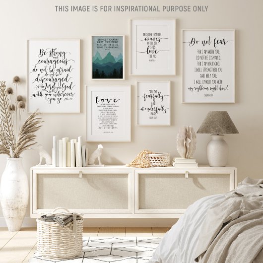 Wees sterk en moedig, Joshua 1:9 Poster