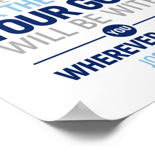 Wees sterk en moedig, Joshua 1:9 Poster (Hoek)