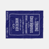 Wees sterk en moedig (Joshua) gepersonaliseerd Fleece Deken (Voorkant (Horizontaal))