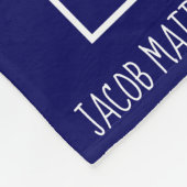 Wees sterk en moedig (Joshua) gepersonaliseerd Fleece Deken (Hoek)