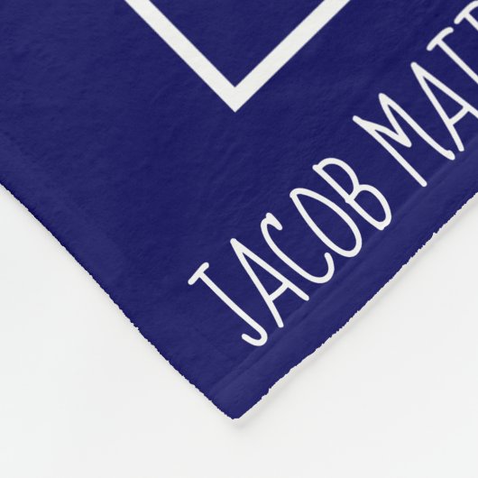 Wees sterk en moedig (Joshua) gepersonaliseerd Fleece Deken (Hoek)