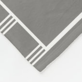 Wees sterk en moedig (Joshua) Grijs/Wit Fleece Deken (Hoek)