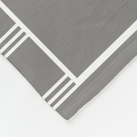 Wees sterk en moedig (Joshua) Grijs/Wit Fleece Deken (Hoek)