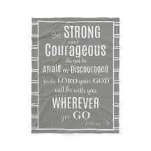 Wees sterk en moedig (Joshua) Grijs/Wit