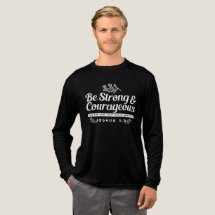 Wees sterk en moedig – Josua 1:9 Bijbelvers  Tri-Blend Shirt