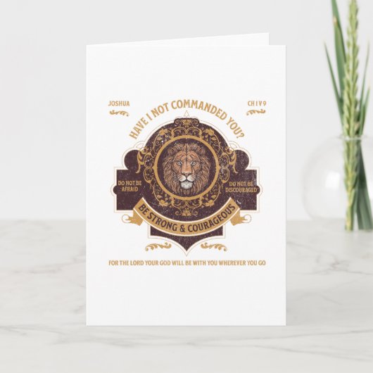 Wees sterk en moedig kaart (Voorkant)