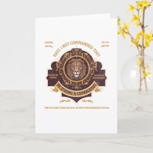 Wees sterk en moedig kaart (Gele Bloem)