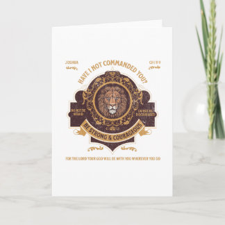 Wees sterk en moedig kaart